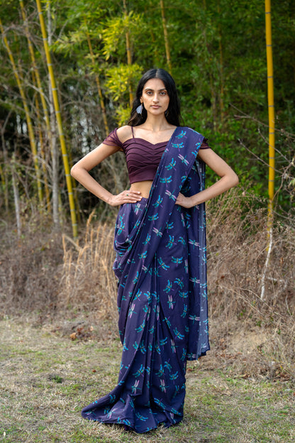 Dragonfly Veil Sari