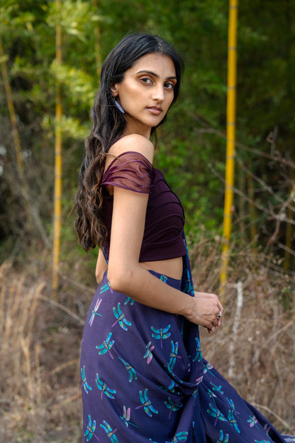Dragonfly Veil Sari