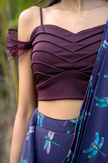 Dragonfly Veil Sari