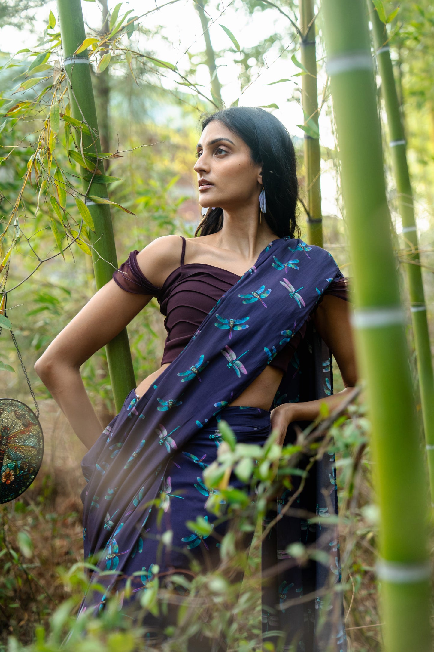 Dragonfly Veil Sari
