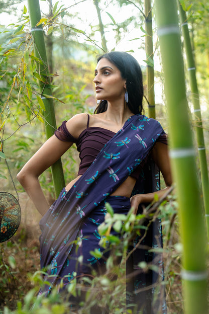 Dragonfly Veil Sari