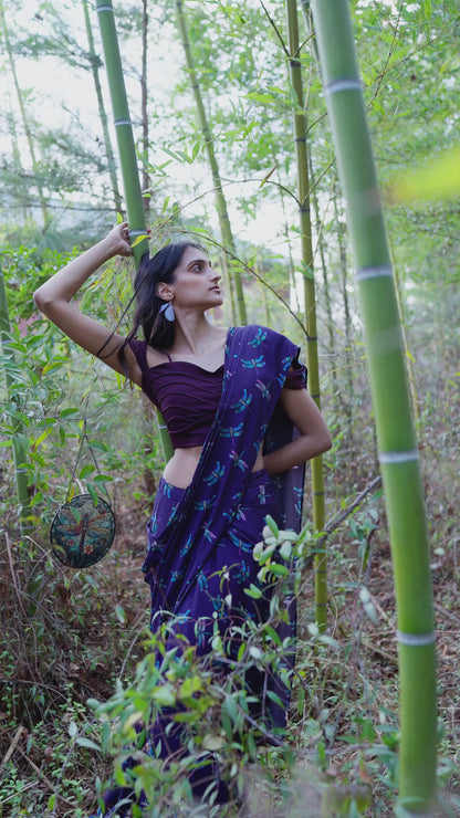 Dragonfly Veil Sari